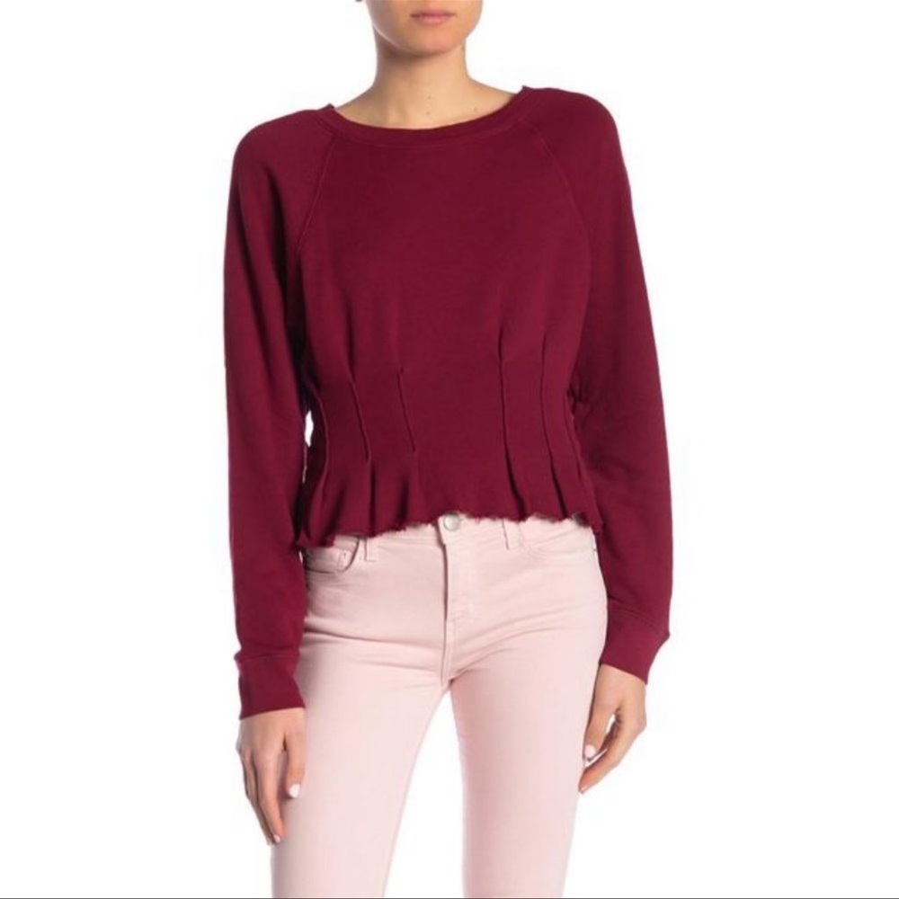 Current Elliott pintucked sweatshirt color: biking red/ size 1